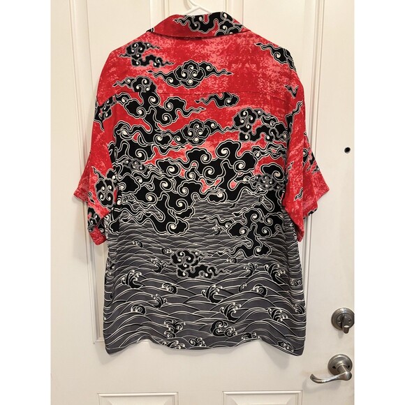 Anne Namba Hawaii Men's large Silk Aloha Shirt Tiger retro rare unique - Picture 4 of 9